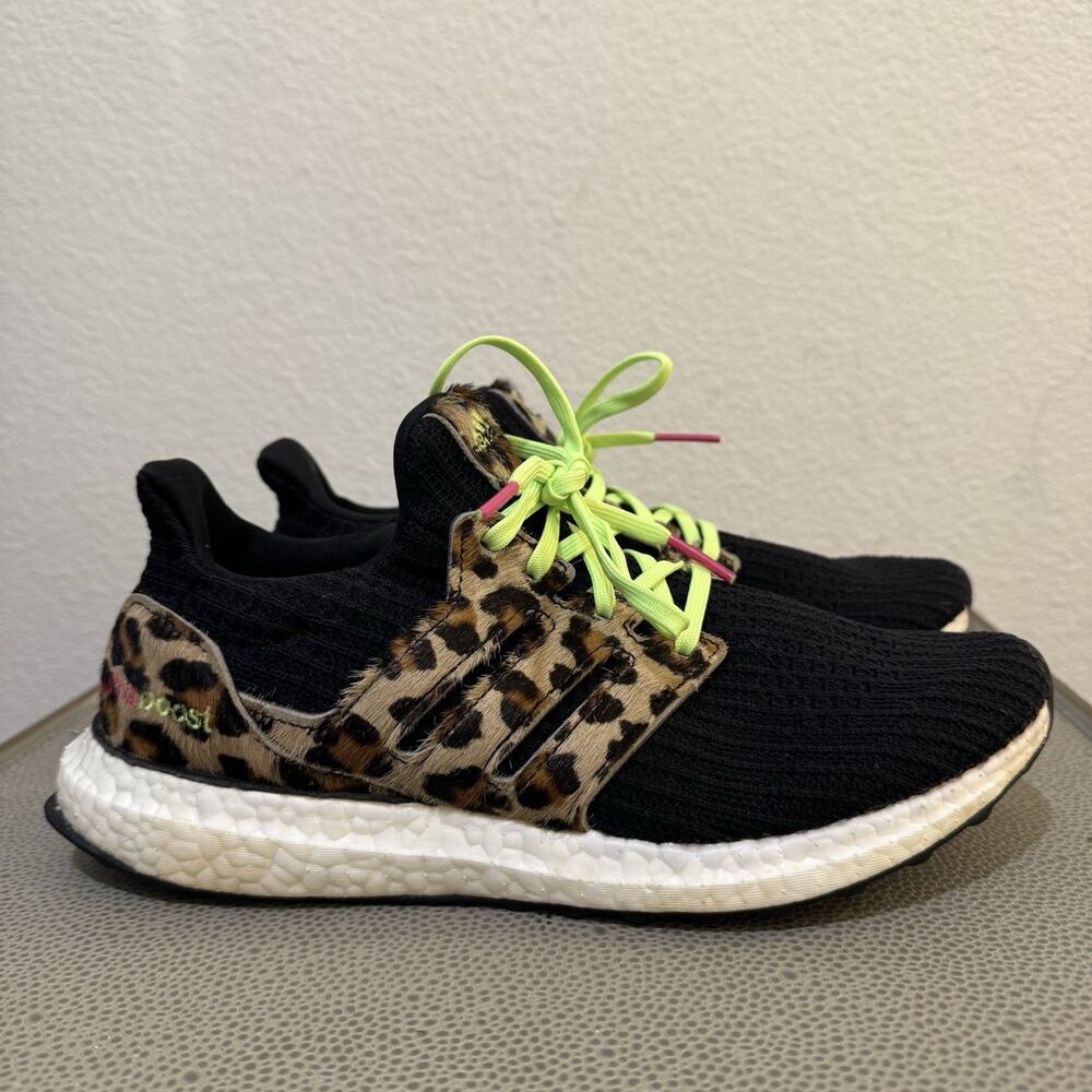 adidas ULTRABOOST DNA Running Shoes 7.5 Black Leopard FZ2731 (Fit Women 9)